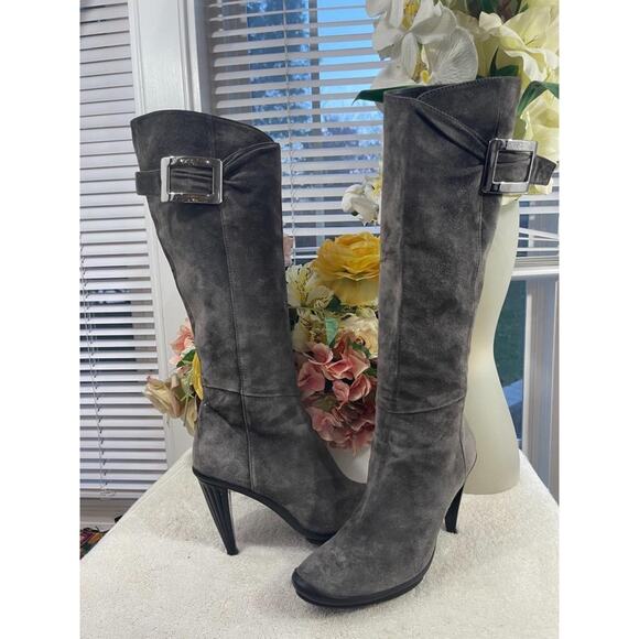 Roger Vivier suede gray boot sz 38 US 8 (taco500